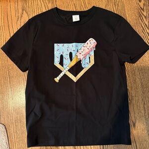 Black T-Shirt with Graphic Design